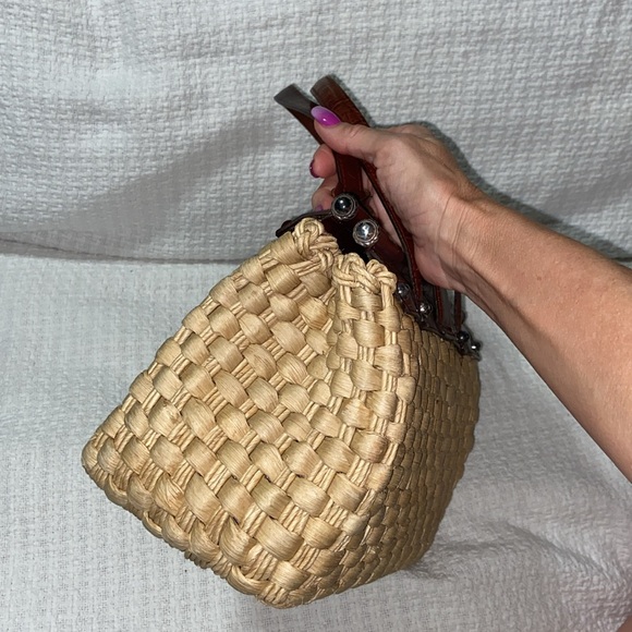 RARE vintage Brighton Woven “Ruth” straw natural  bag - Picture 5 of 16
